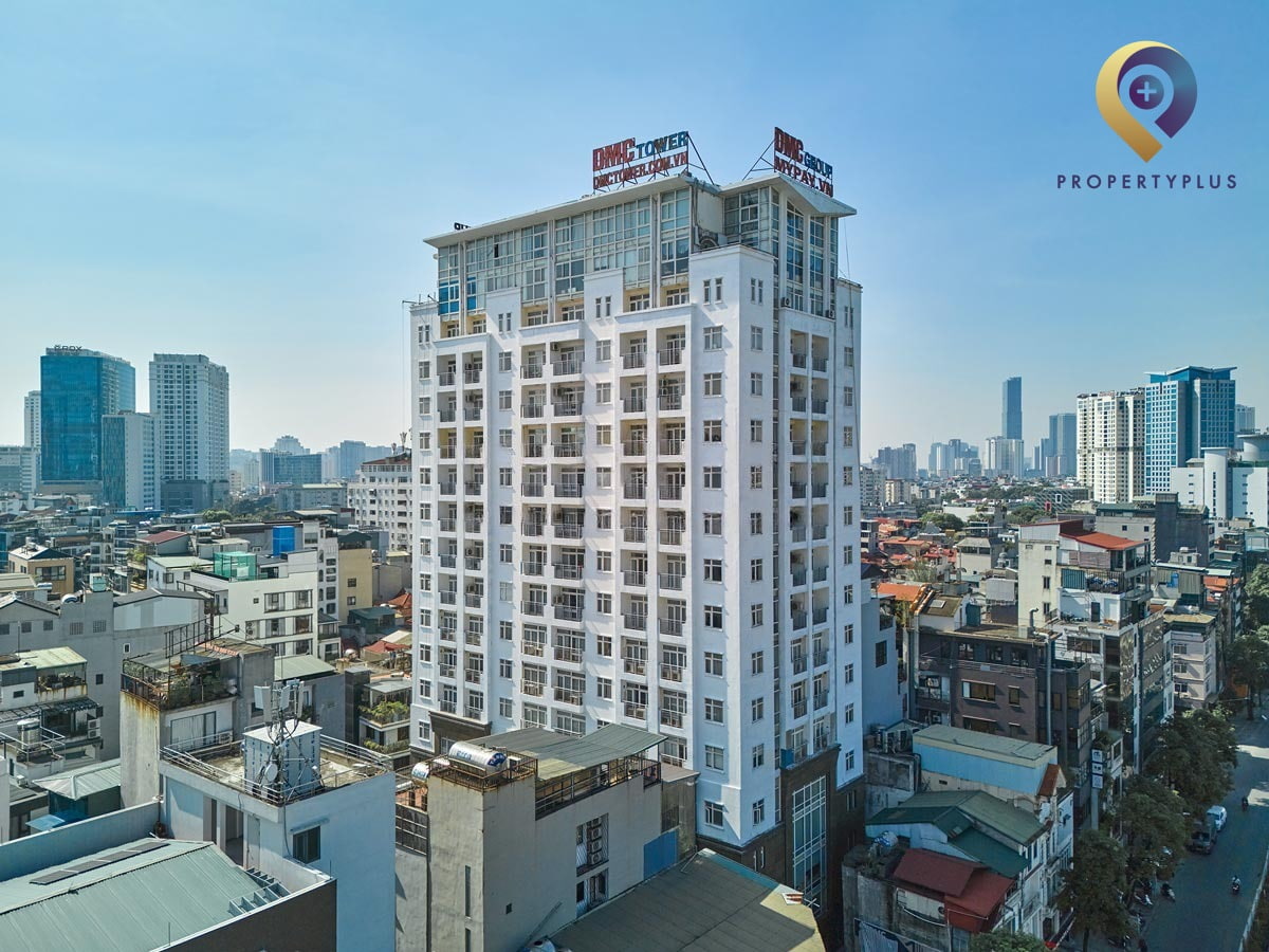 Góc nhìn khác của tòa nhà DMC Tower tại khu vực Kim Mã, Quận Ba Đình - hình ảnh từ Property Plus